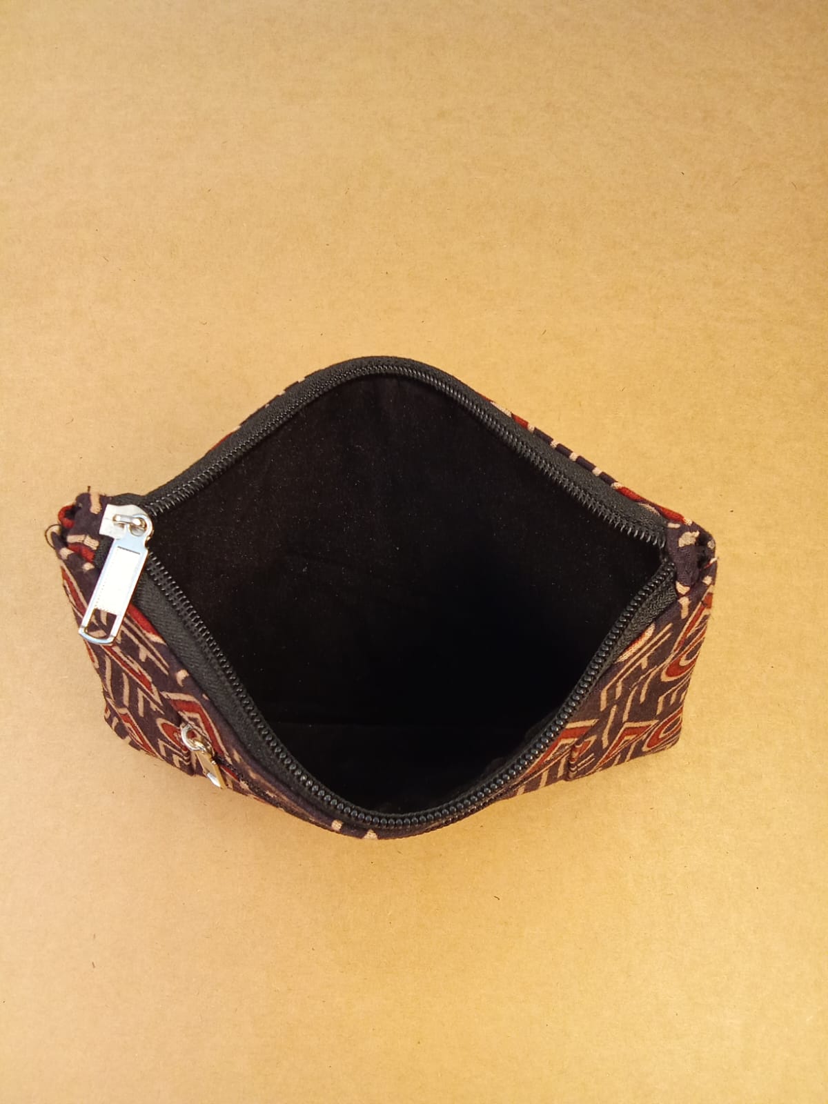 Geometric Print Cotton Multi-Utility Pouch
