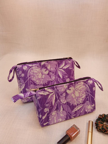 Floral Print Cotton Utility Pouch Kit
