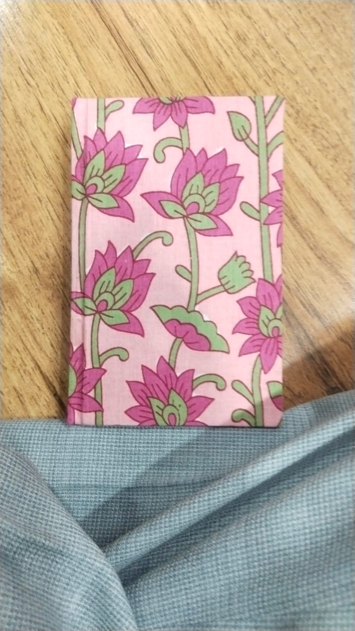 Lotus Print Diary & Pencil Pouch Desk Calm Set