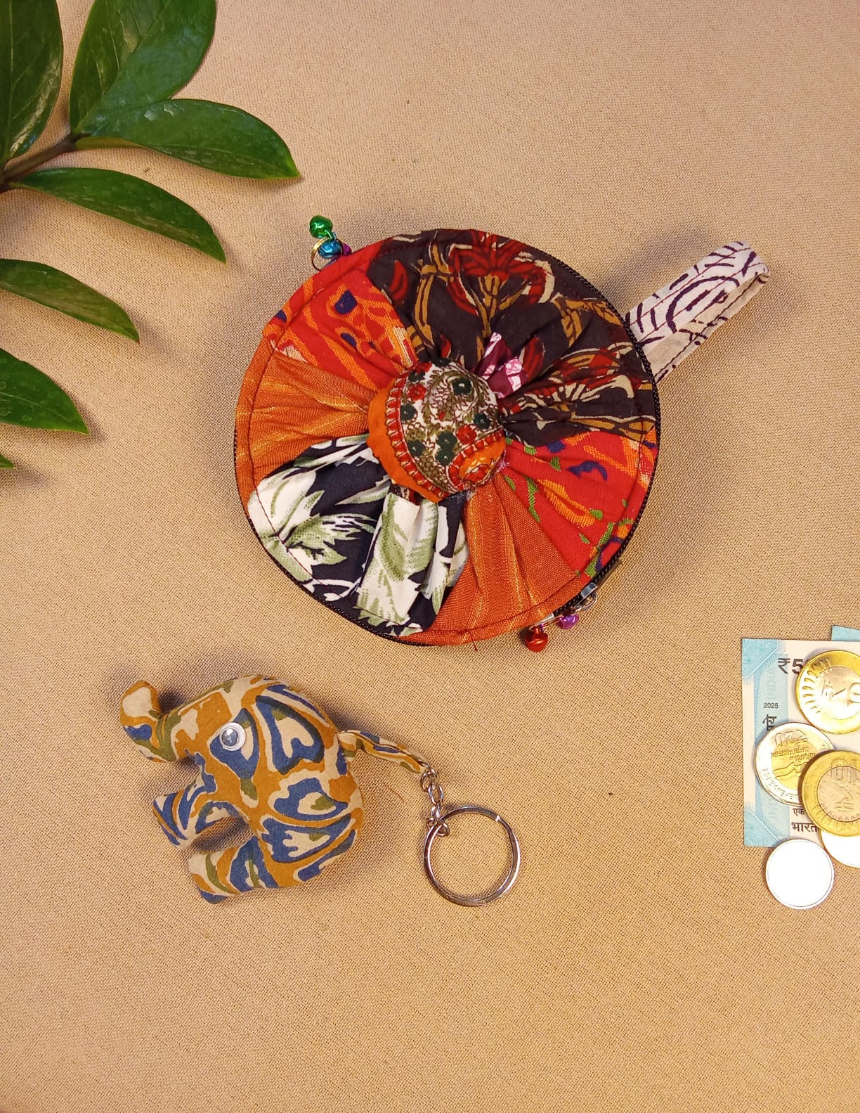 Coin Pouch & Cute Handcrafted Keychain