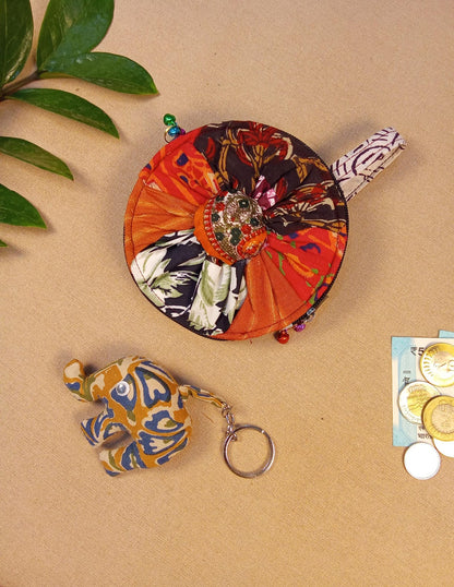 Coin Pouch & Cute Handcrafted Keychain