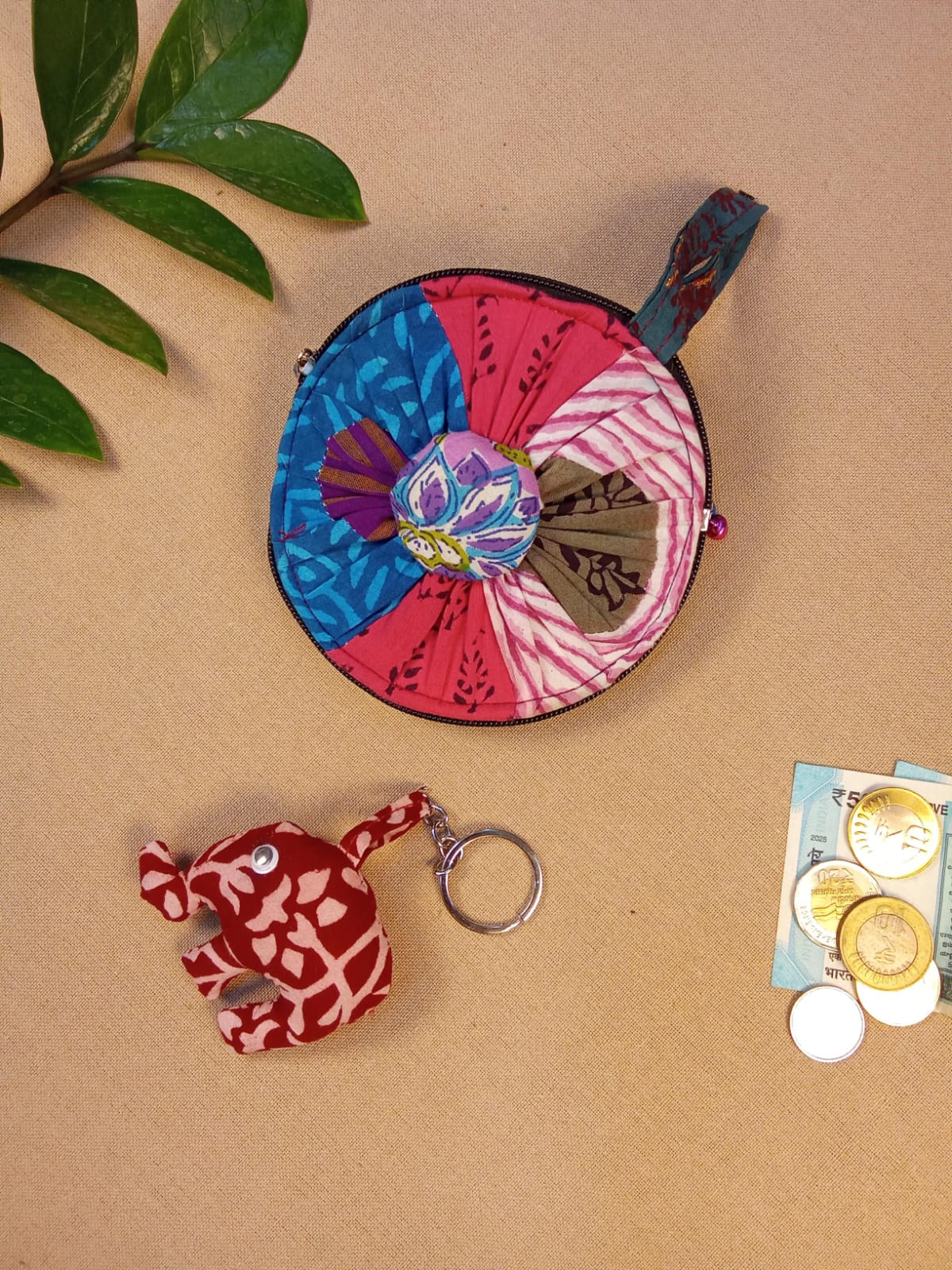 Coin Pouch & Cute Handcrafted Keychain