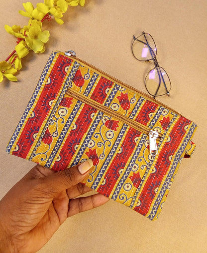 Floral Stripe Diary & Printed Pencil Pouch Desk Calm Set