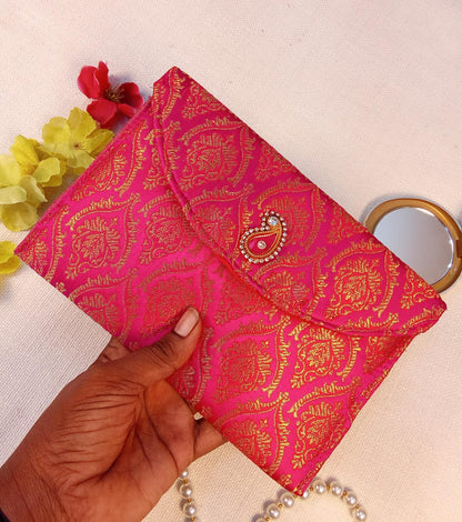 Pink Gold Handcrafted Clutch