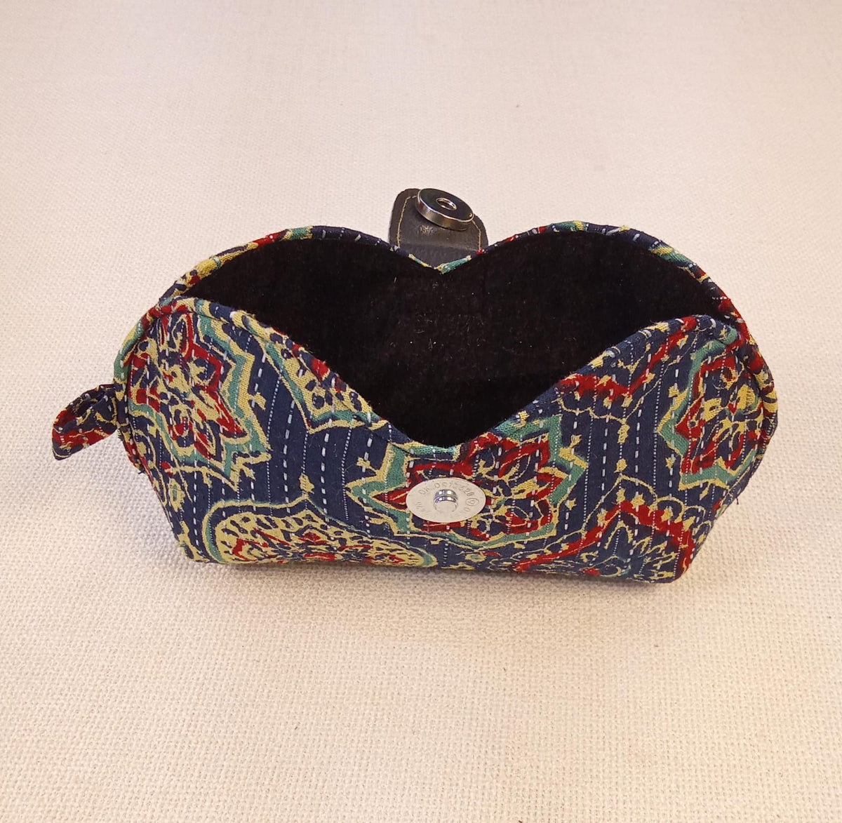 Kalamkari Print Blue & Red Handmade Sunglass Case