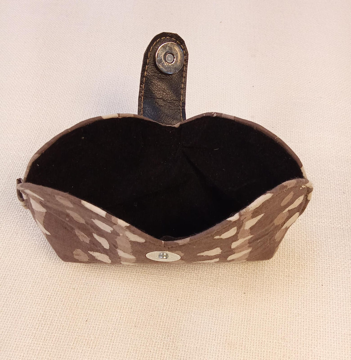 Brown Block Print Handmade Sunglass Case