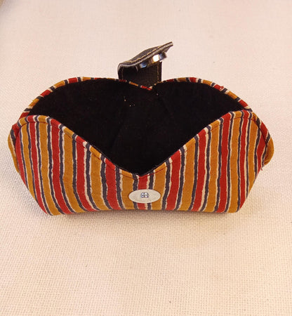 Multicolour Striped Handmade Sunglass Case